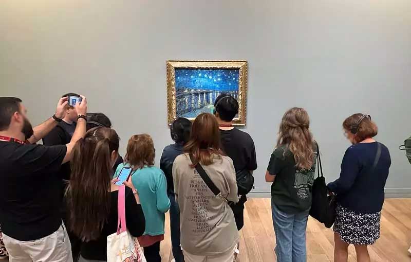 Vincent van Gogh’s “Starry Night Over the Rhône” painting at the Musée d’Orsay.
