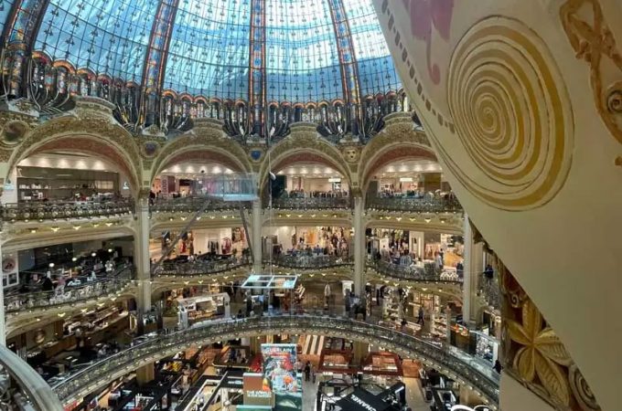 Galeries Lafayette department store on Boulevard Haussmann in Paris