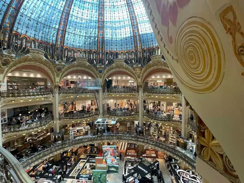 Galeries Lafayette department store on Boulevard Haussmann in Paris