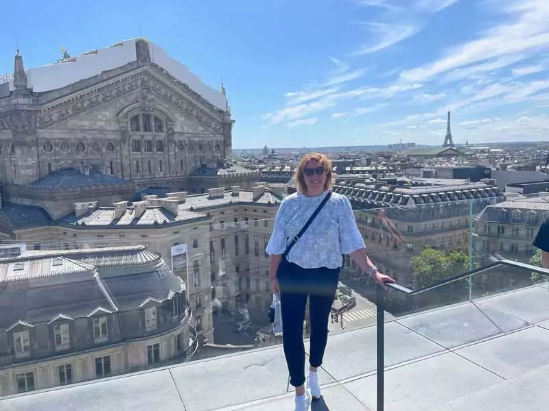 Jenny: Rooftop terrace at Galeries Lafayette with panoramic views over Paris