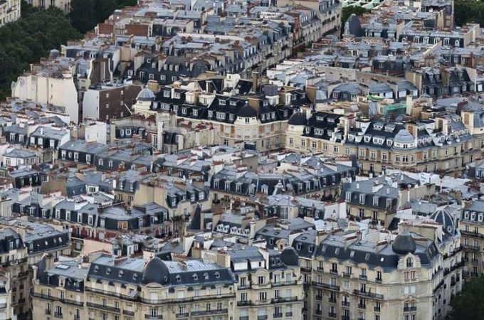 Zinc rooftops in Paris introduced during Haussmann’s 19th-century renovation