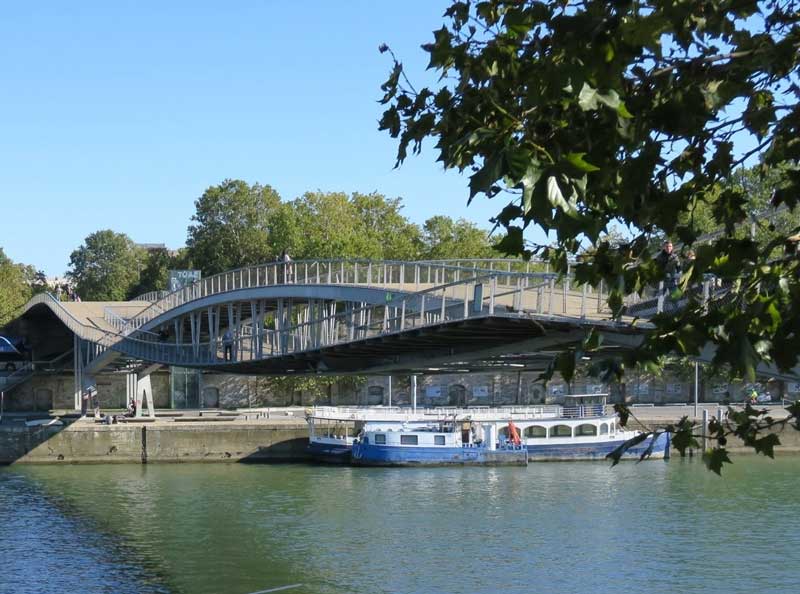 Passerelle Simone de Beauvoir pedestrian bridge near Parc de Bercy Paris