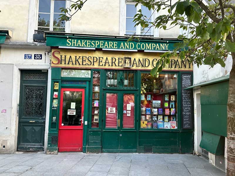Shakespeare and Company bookstore in Paris near Notre-Dame popular with book lovers