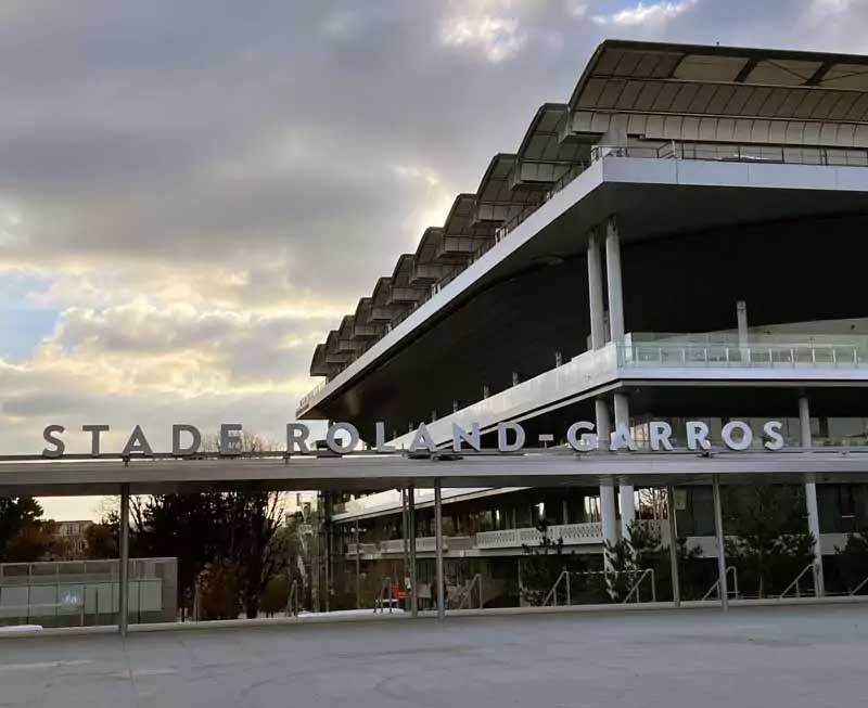 Roland Garros stadium near Porte d’Auteuil in the 16th arrondissement of Paris